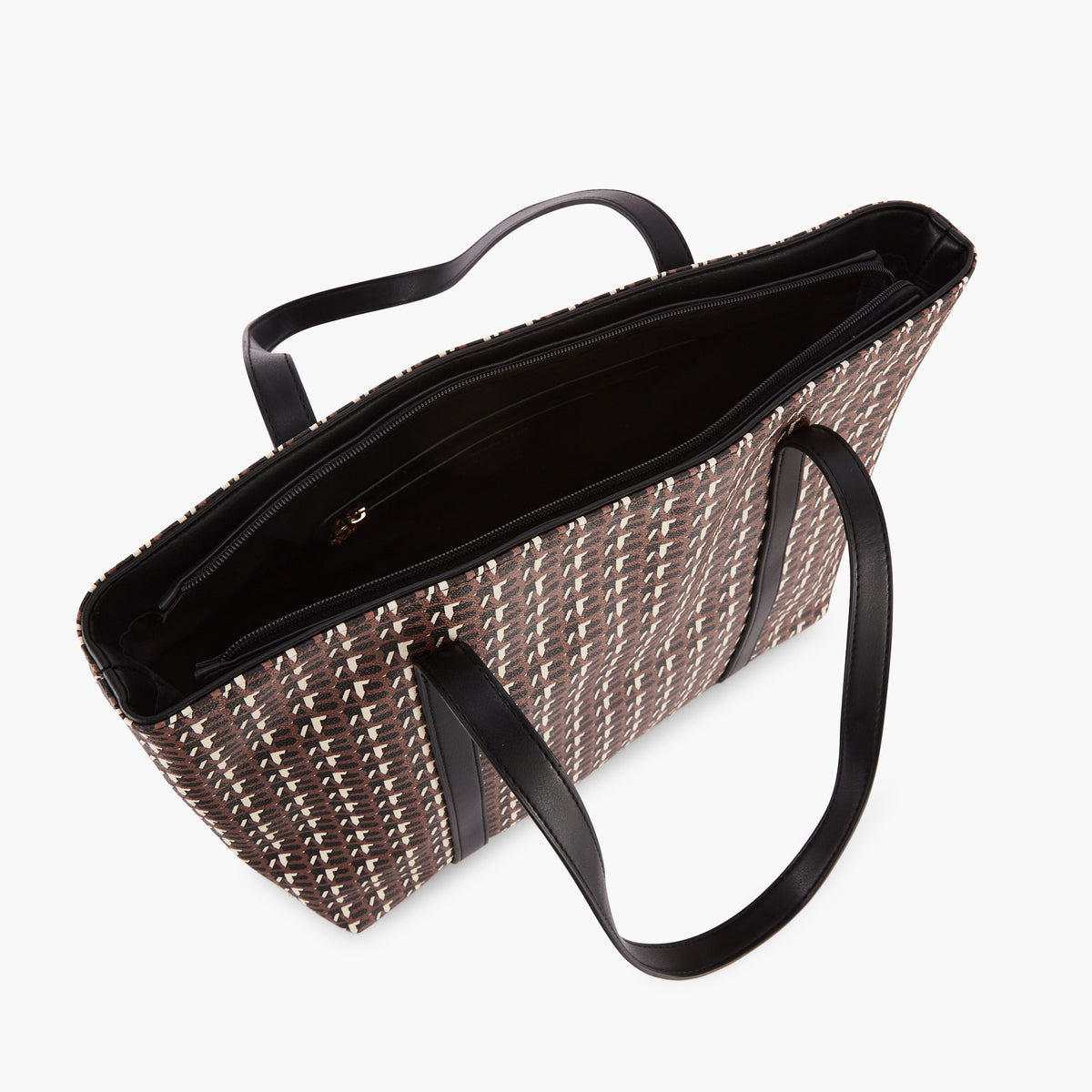 Sac cabas à monogramme marron