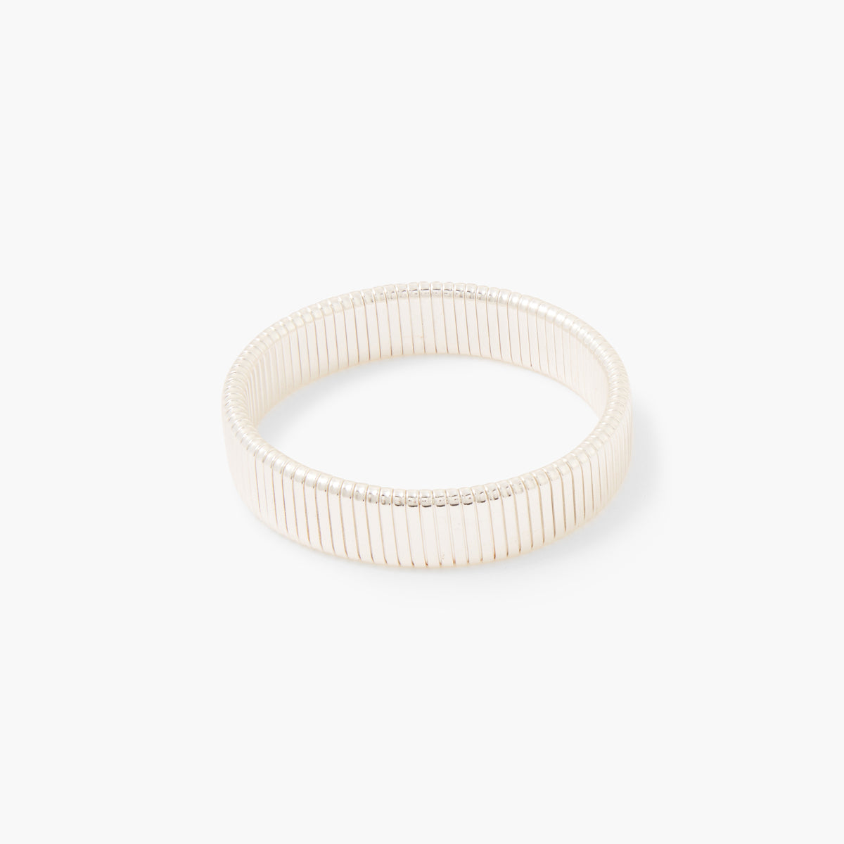 Bracelet strié argenté NE PAS ACTIVER