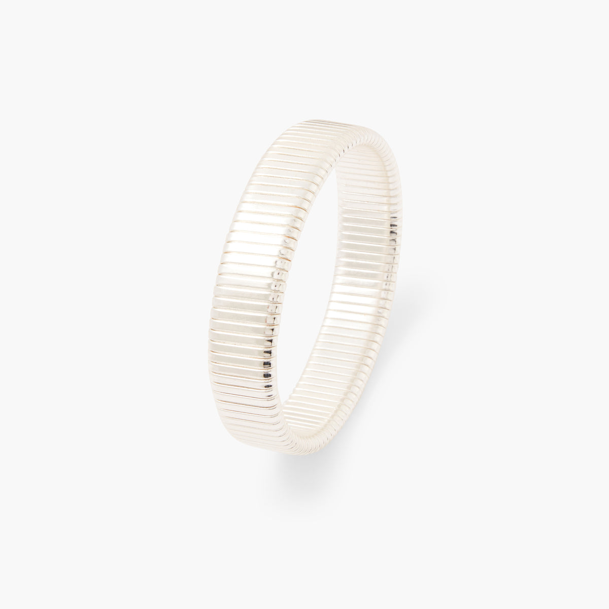 Bracelet strié argenté NE PAS ACTIVER