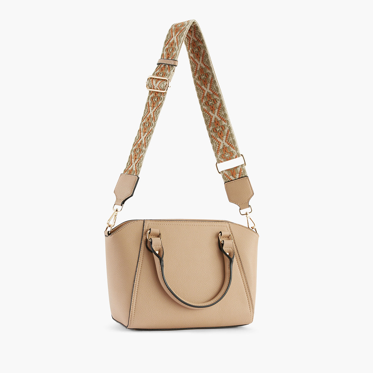 Sac à main beige avec bandoulière