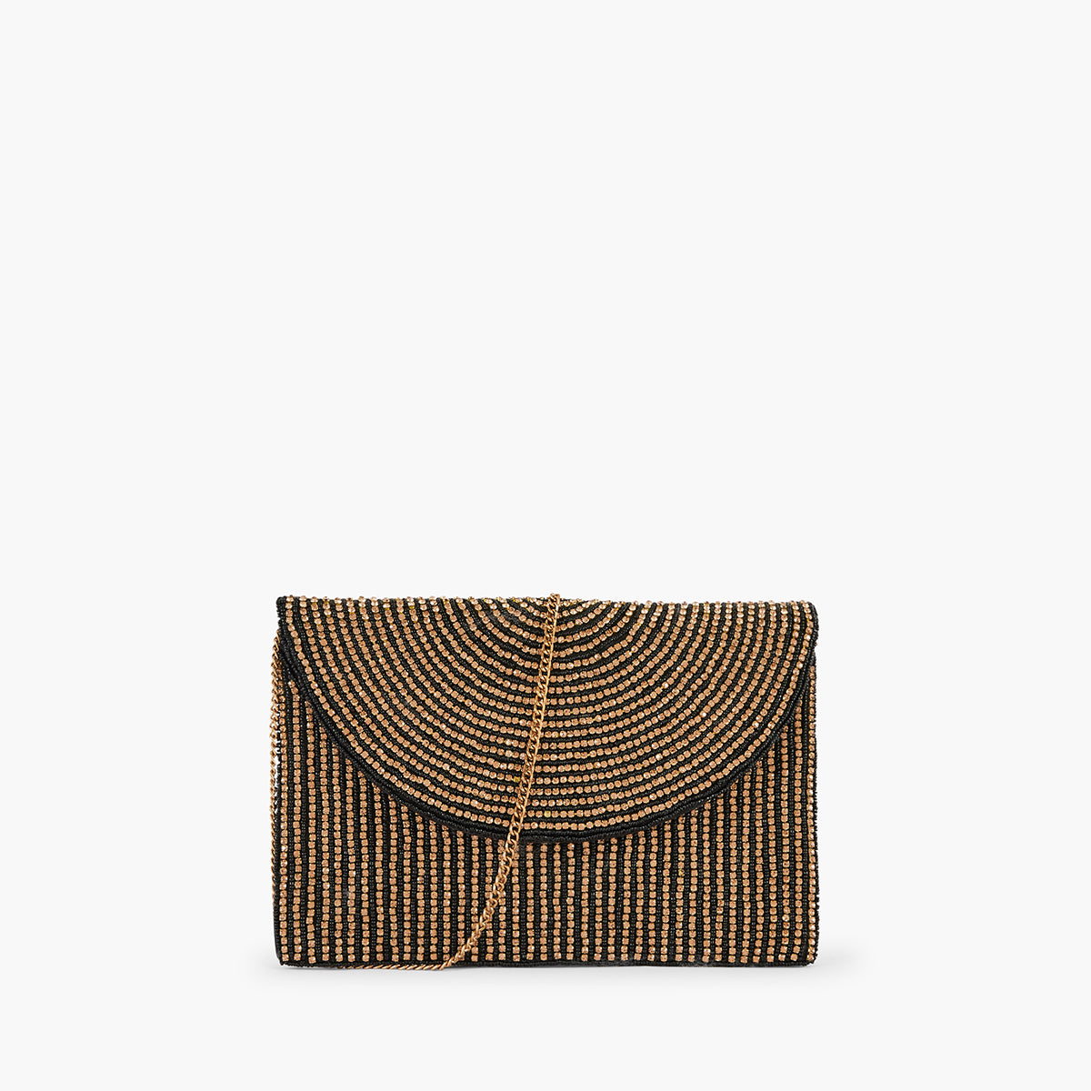 Pochette strass doré