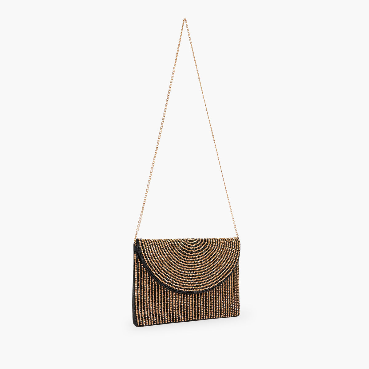 Pochette strass doré