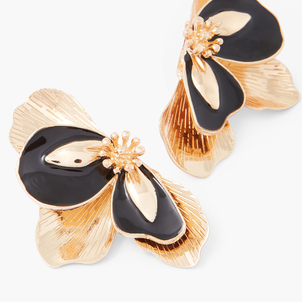 Boucles d'oreilles demi fleur