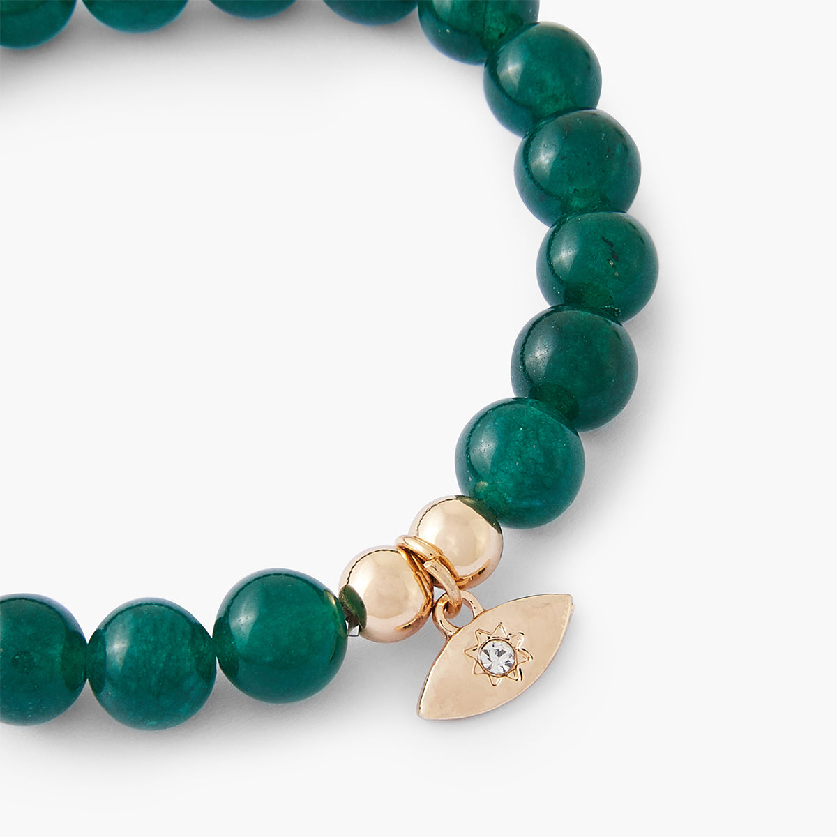 Bracelet élastique perles d'Aventurine verte