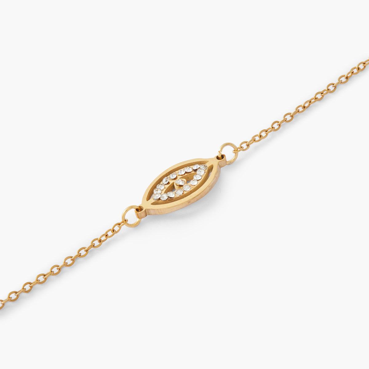 Bracelet médaillon œil acier inoxydable