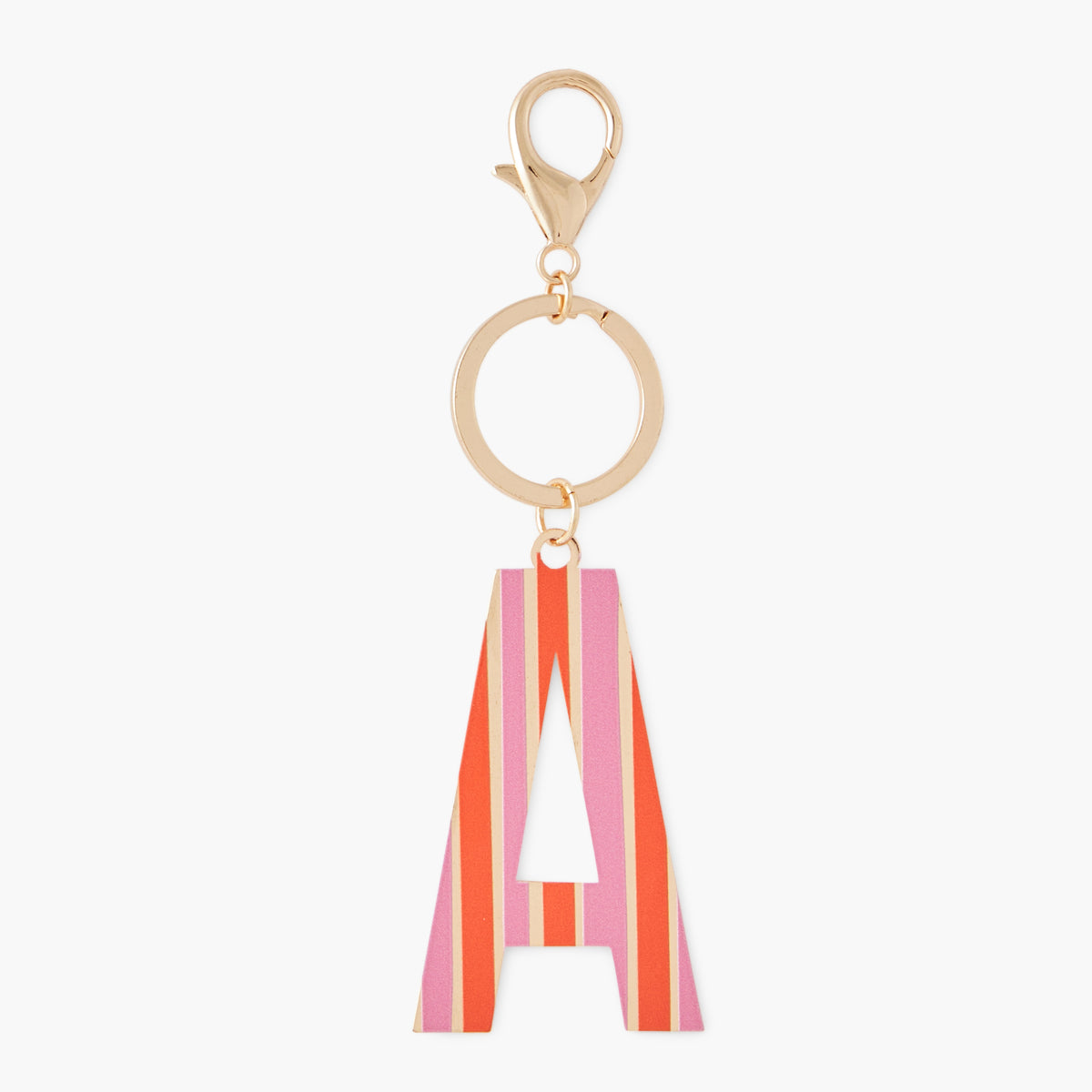 Porte-clés lettre "A" à rayures