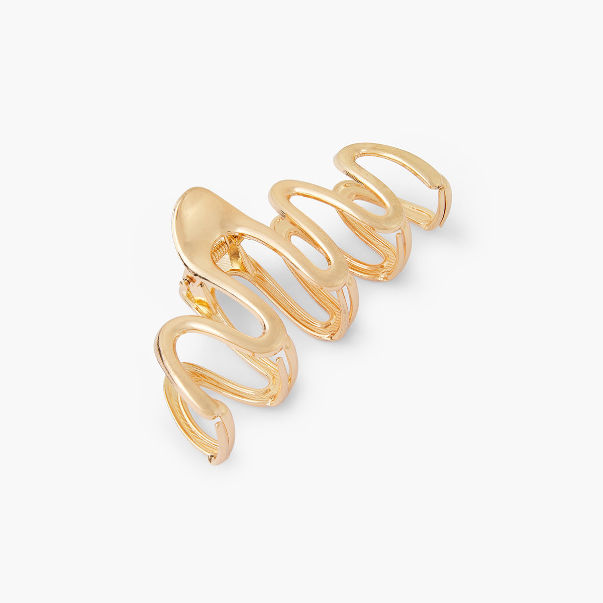 Grande pince à cheveux dorée