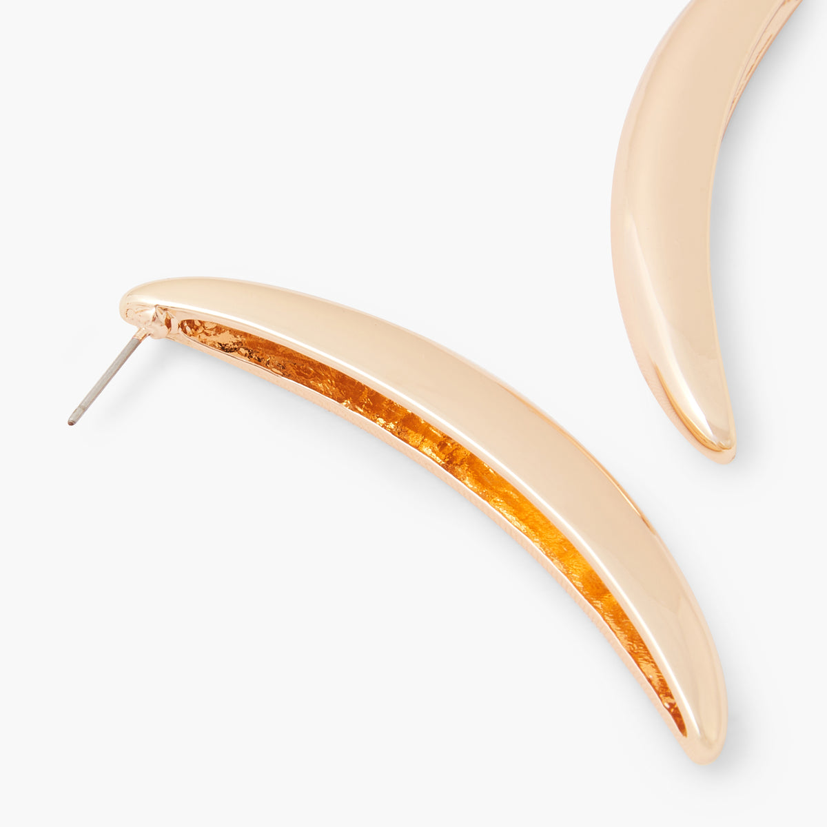 Boucles d'oreilles longues en métal doré