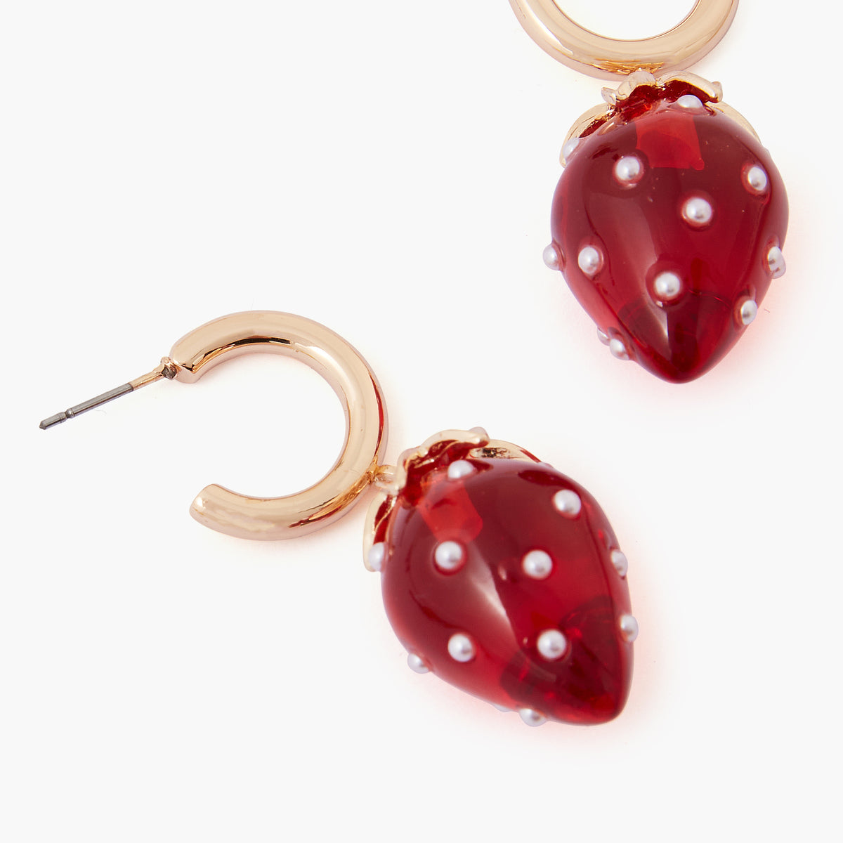 Boucles d'oreilles pendantes fraises