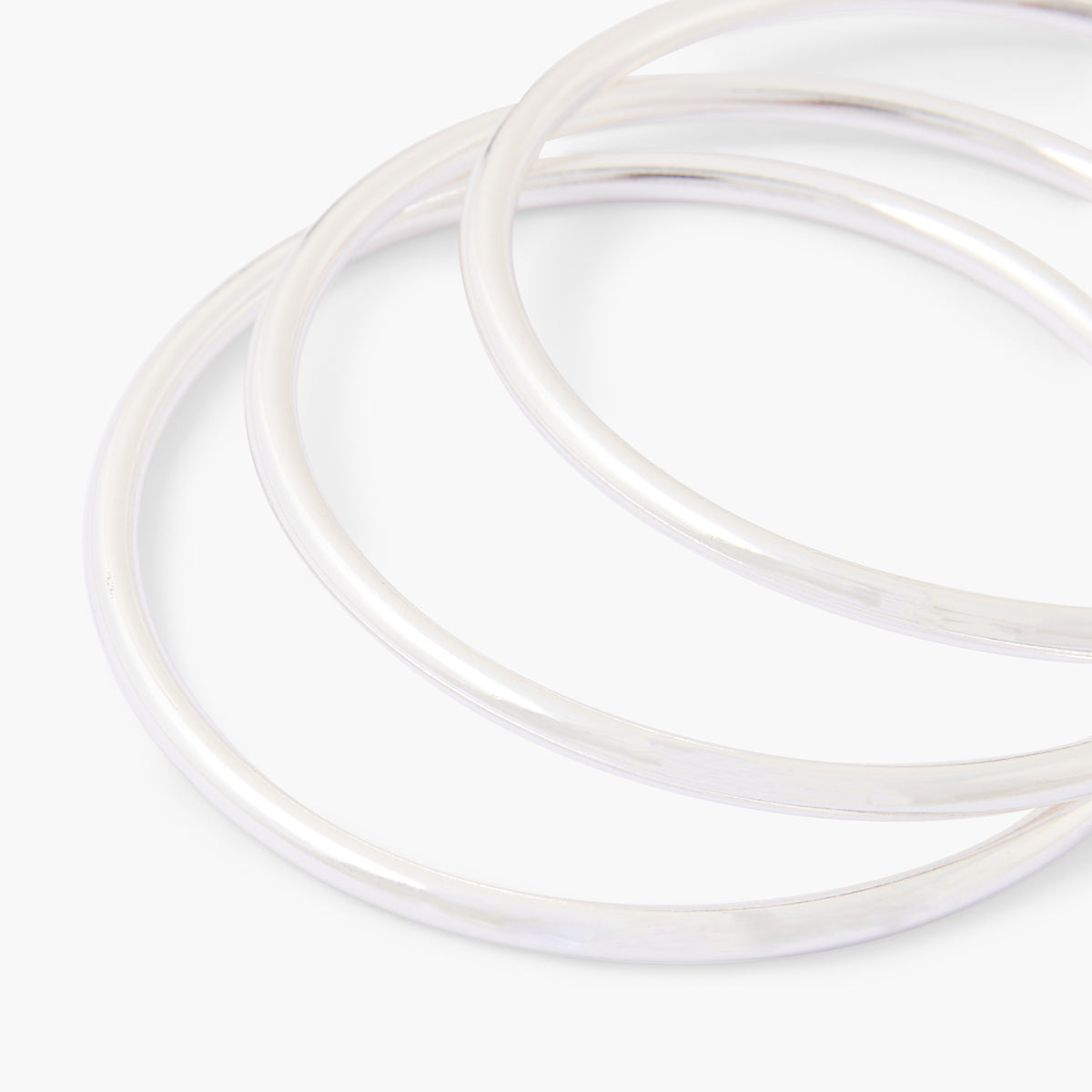 Set de 3 joncs argentés