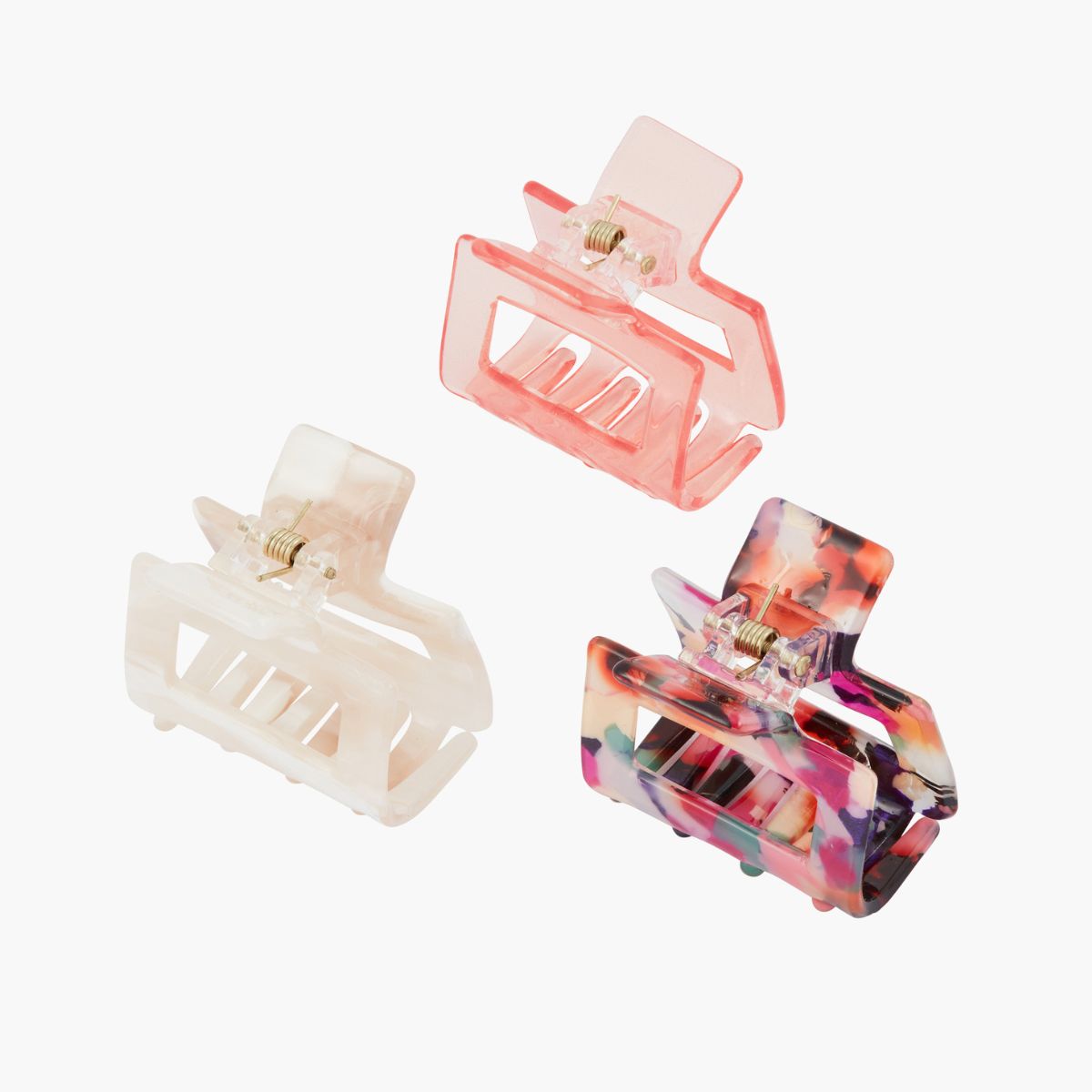 Set de 3 mini pinces crabes rectangulaires