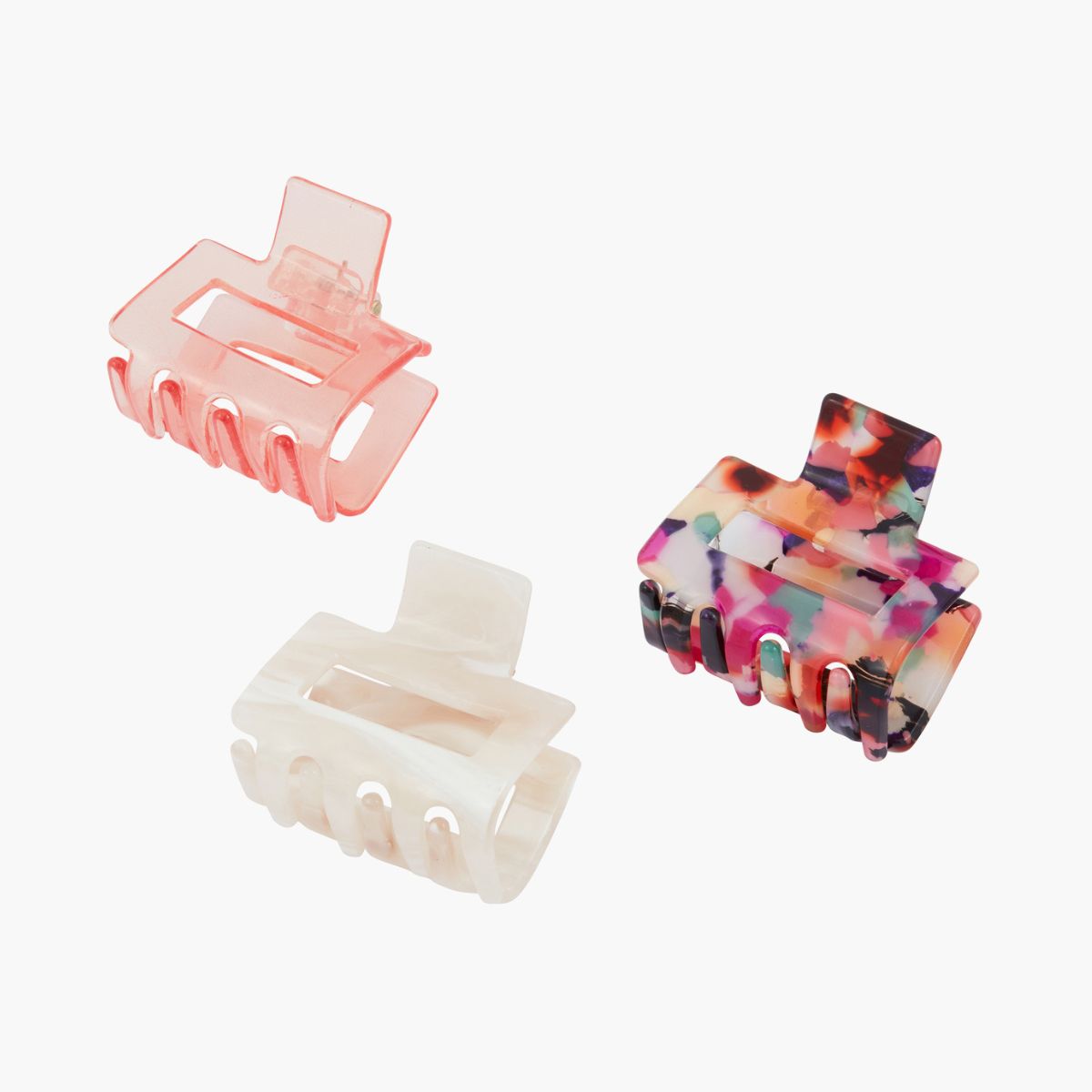 Set de 3 mini pinces crabes rectangulaires