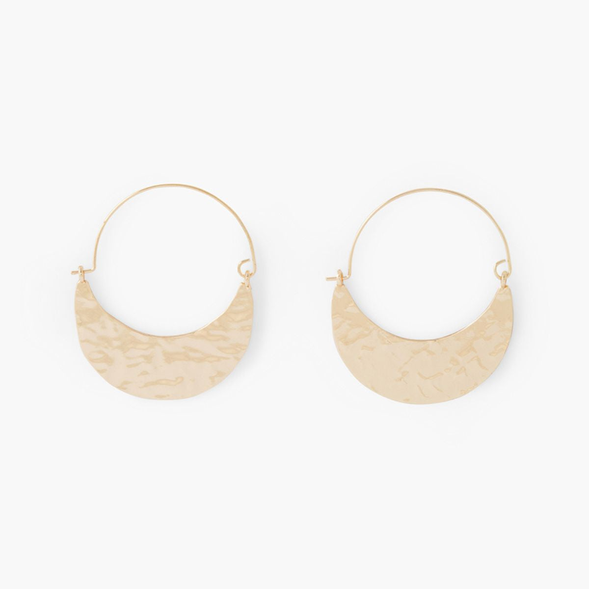 Créoles demi lune dorées