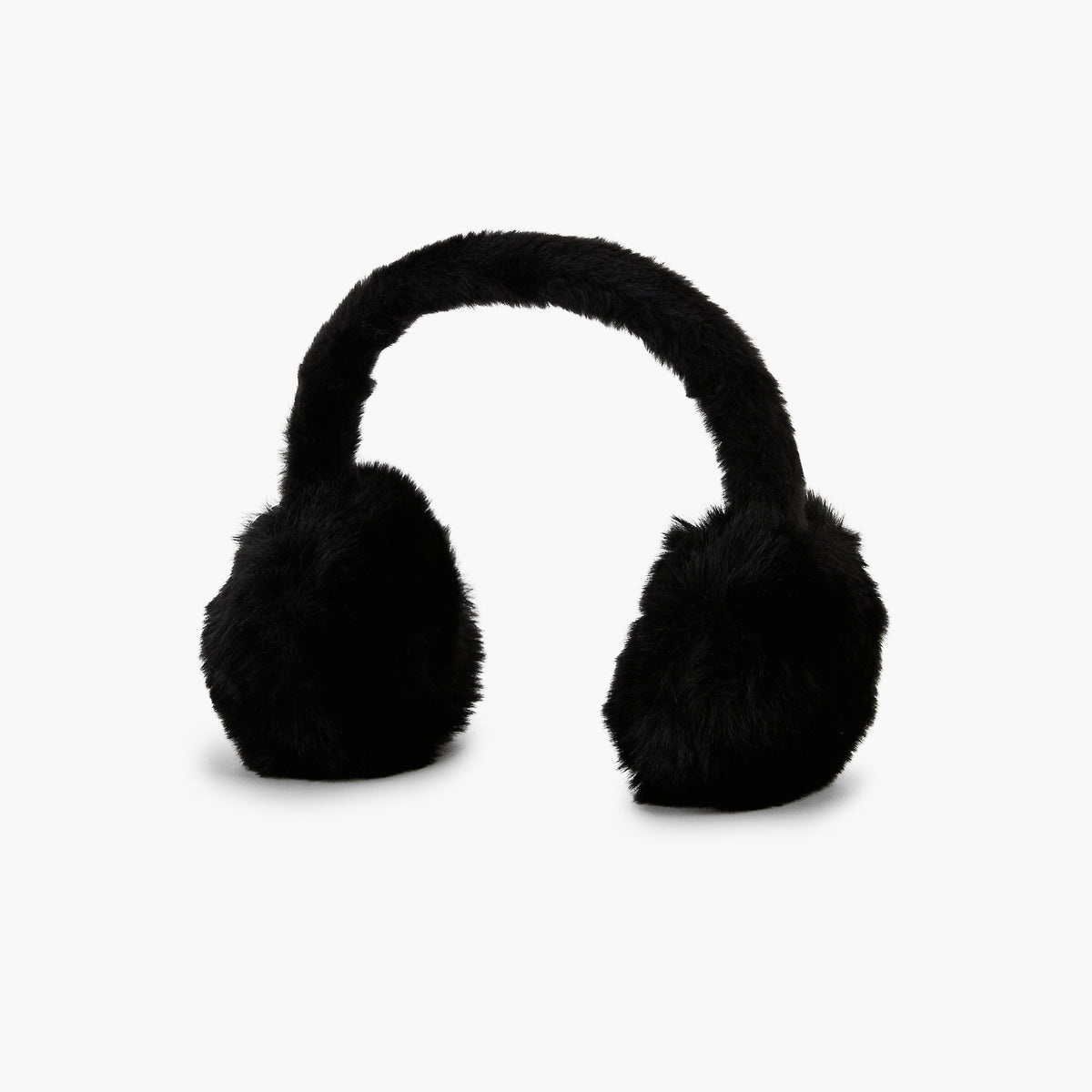 Cache-oreilles effet fourrure noir