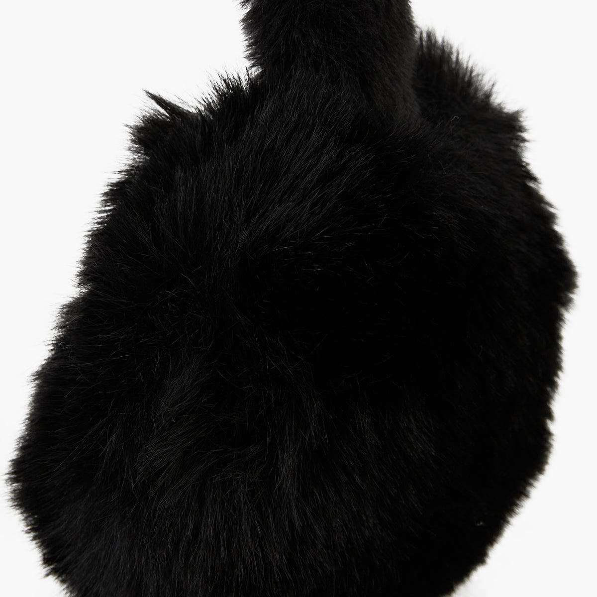 Cache-oreilles effet fourrure noir