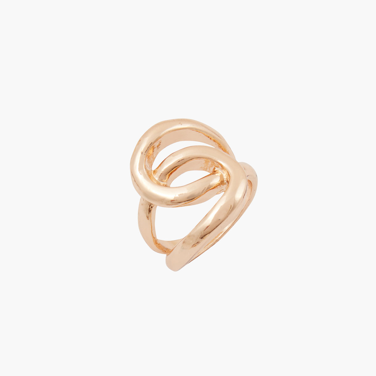 Grosse bague entremêlée dorée