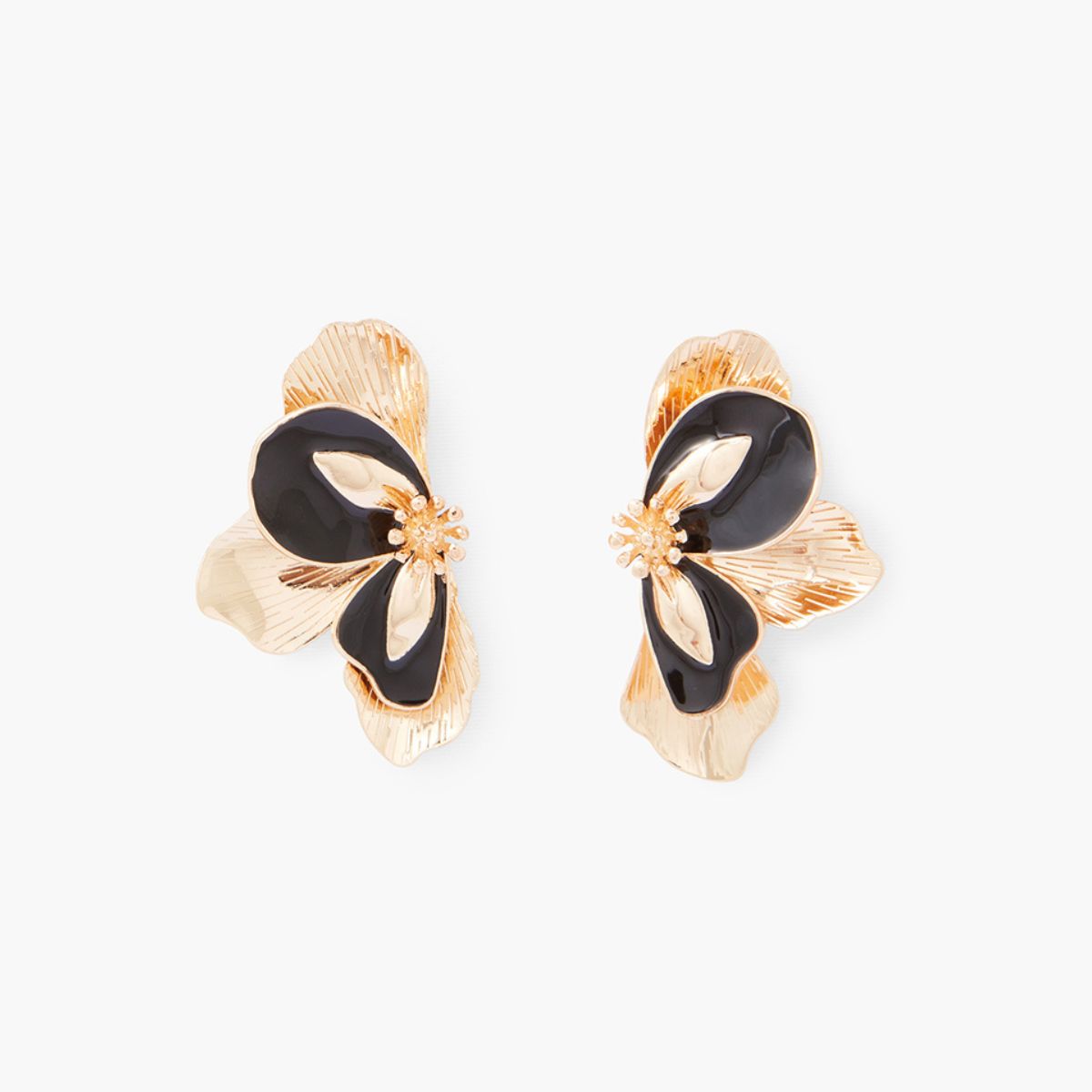 Boucles d'oreilles demi fleur