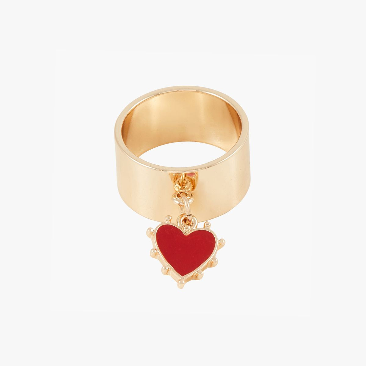 Bague cœur rouge