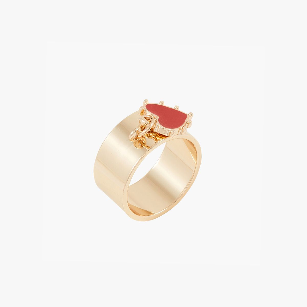 Bague cœur rouge