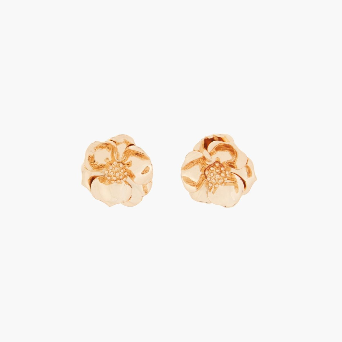 Boucles d'oreilles à clips fleurs dorées