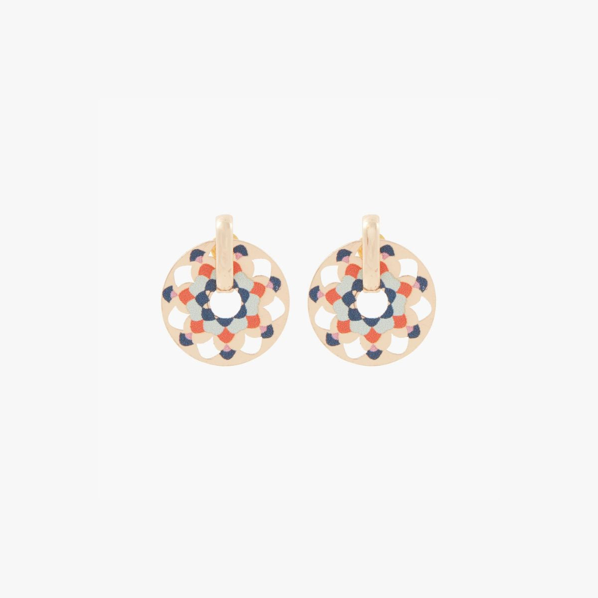 Boucles d'oreilles Balagane rondes imprimées