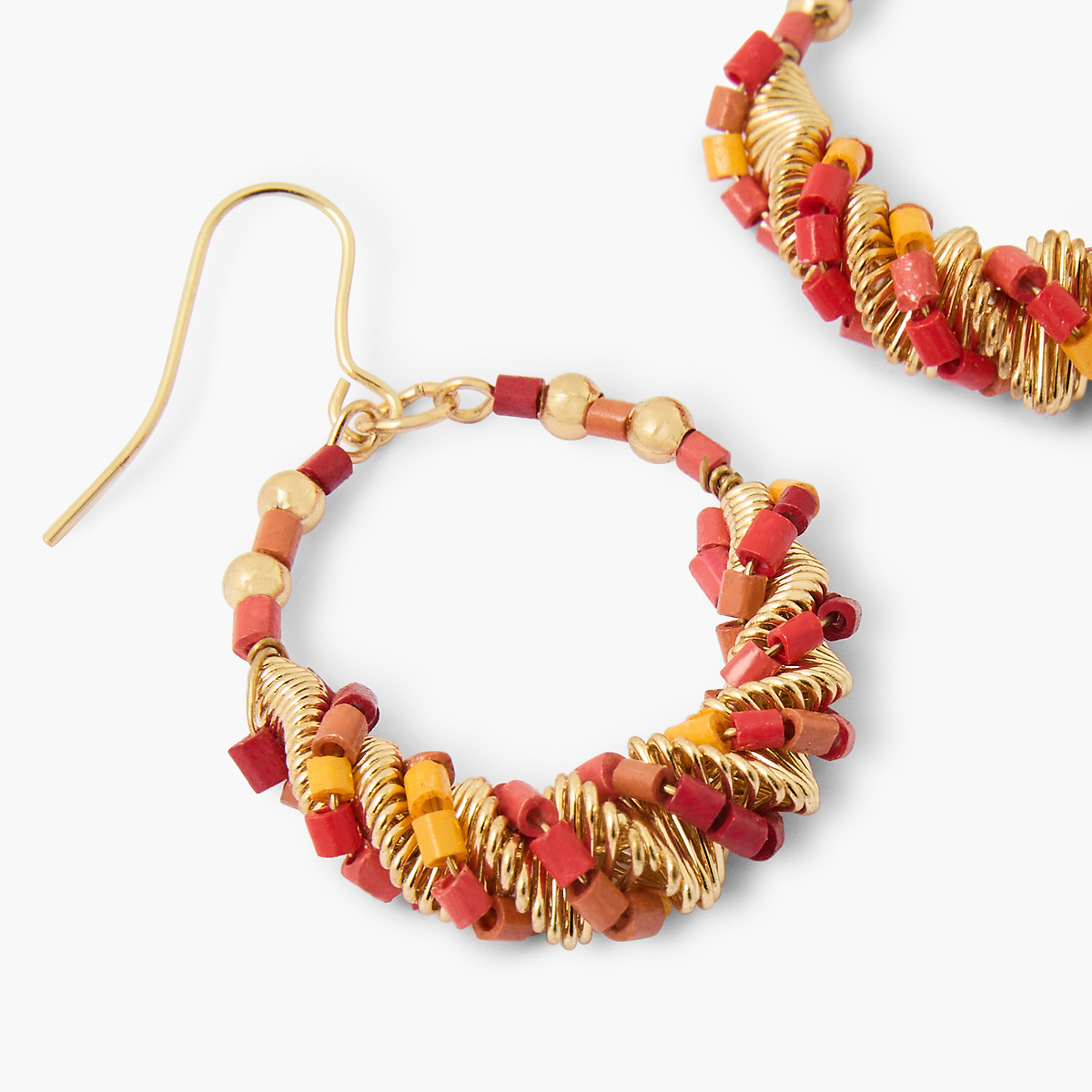 Boucles d'oreilles rondes perles de rocaille