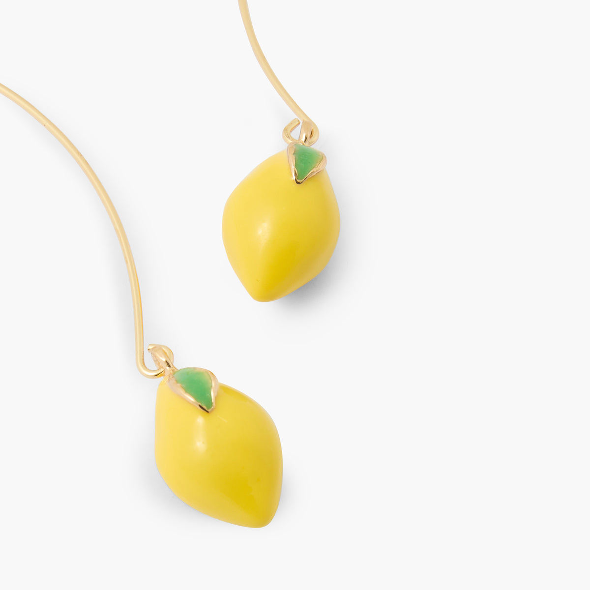 Longues boucles d'oreilles citrons