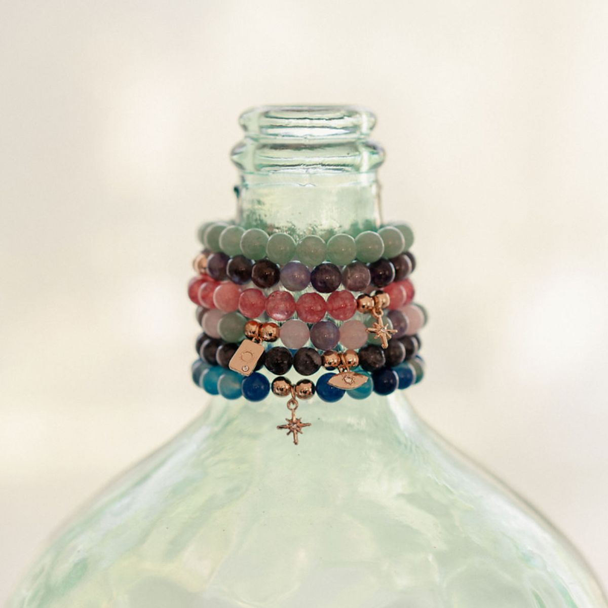 Bracelet élastique perles d'Agate