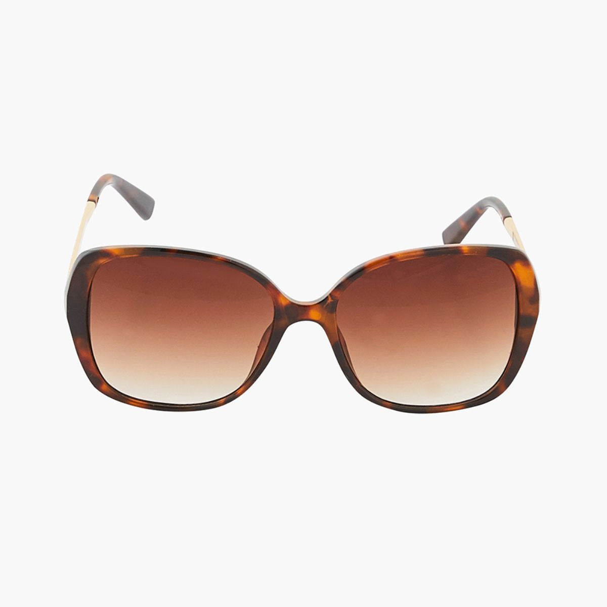 Lunettes de soleil marron écaille forme carrée - cat. UV 3