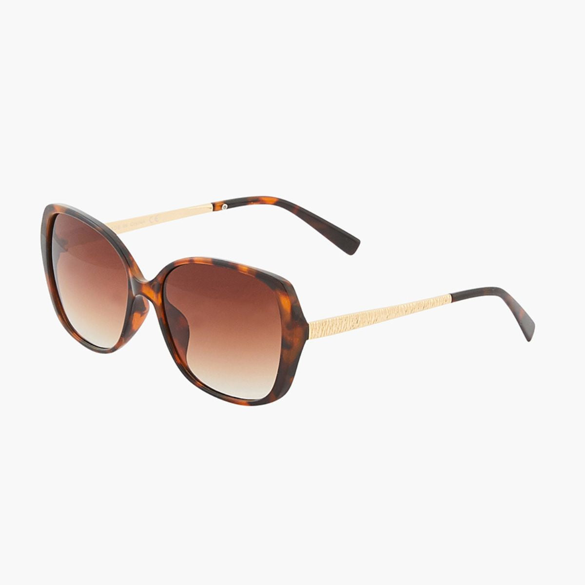 Lunettes de soleil marron écaille forme carrée - cat. UV 3