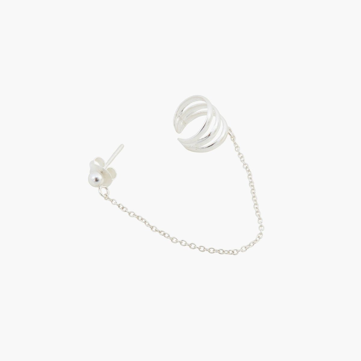 Bijoux d'oreilles puce et ear cuff argent garanti