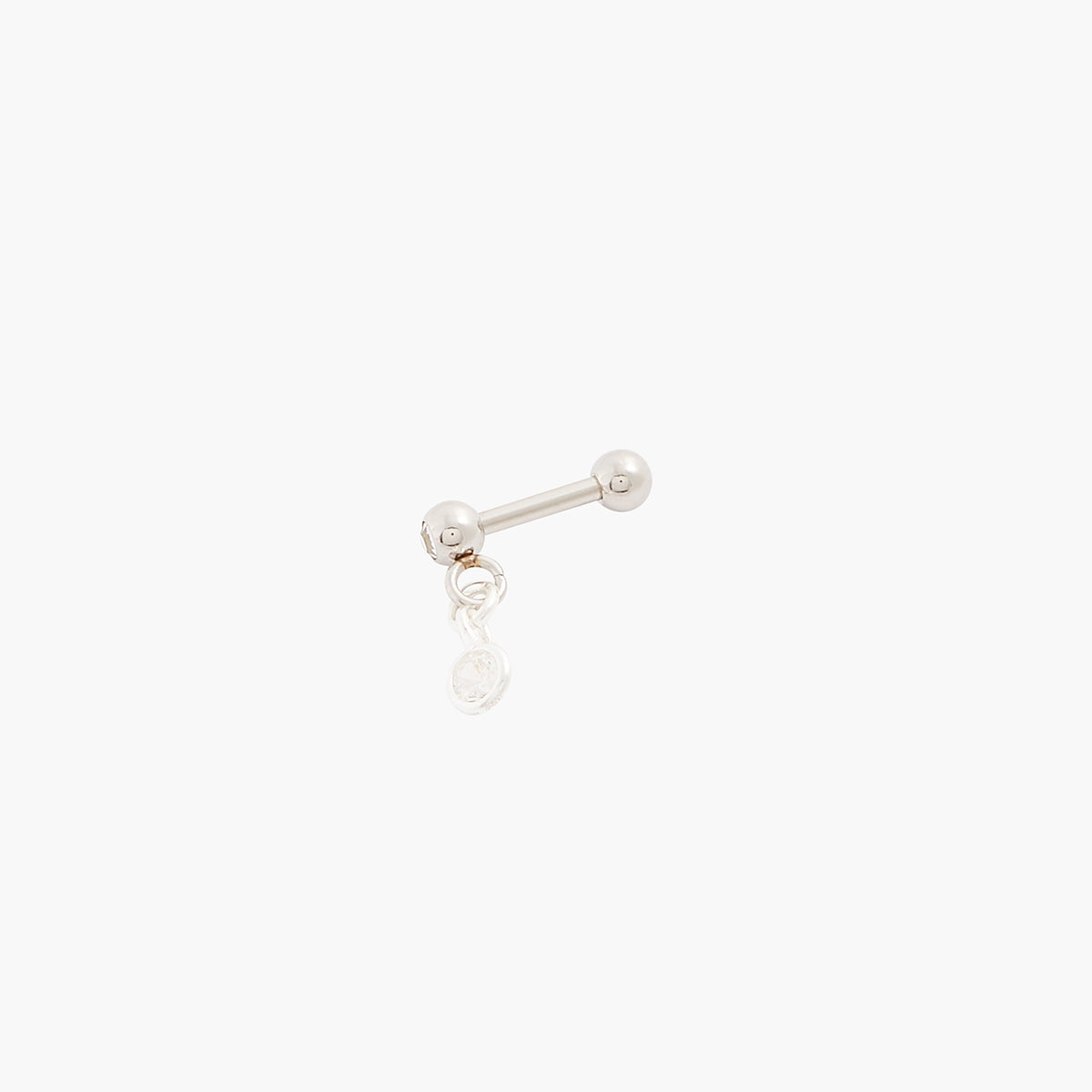 Piercing stud hélix/tragus pampille de zirconium