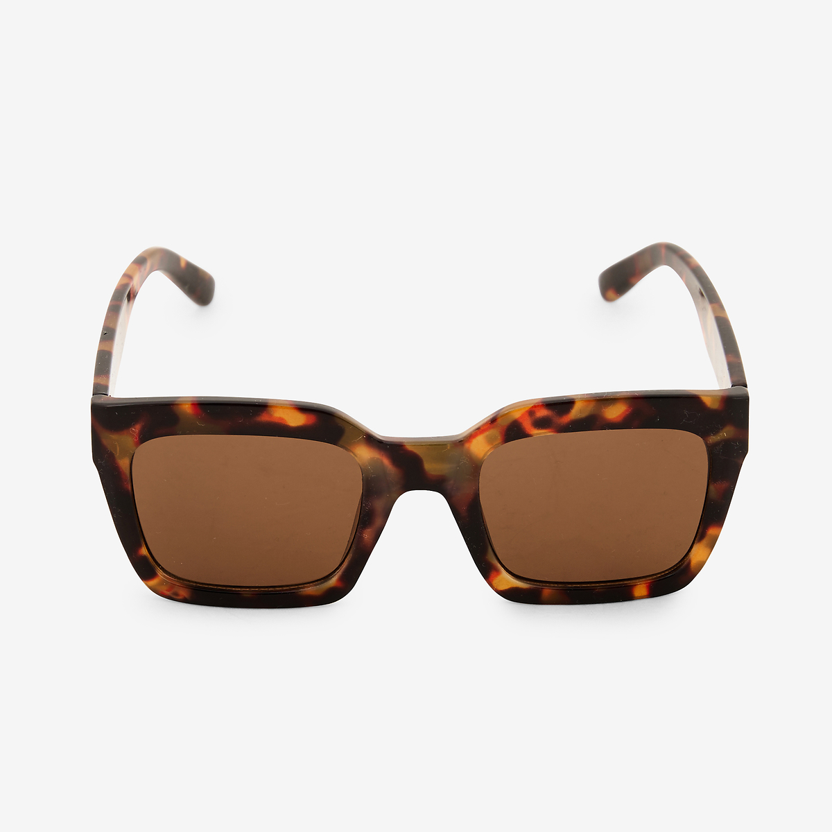 Lunettes de soleil marron écaille forme carrée - cat. UV3