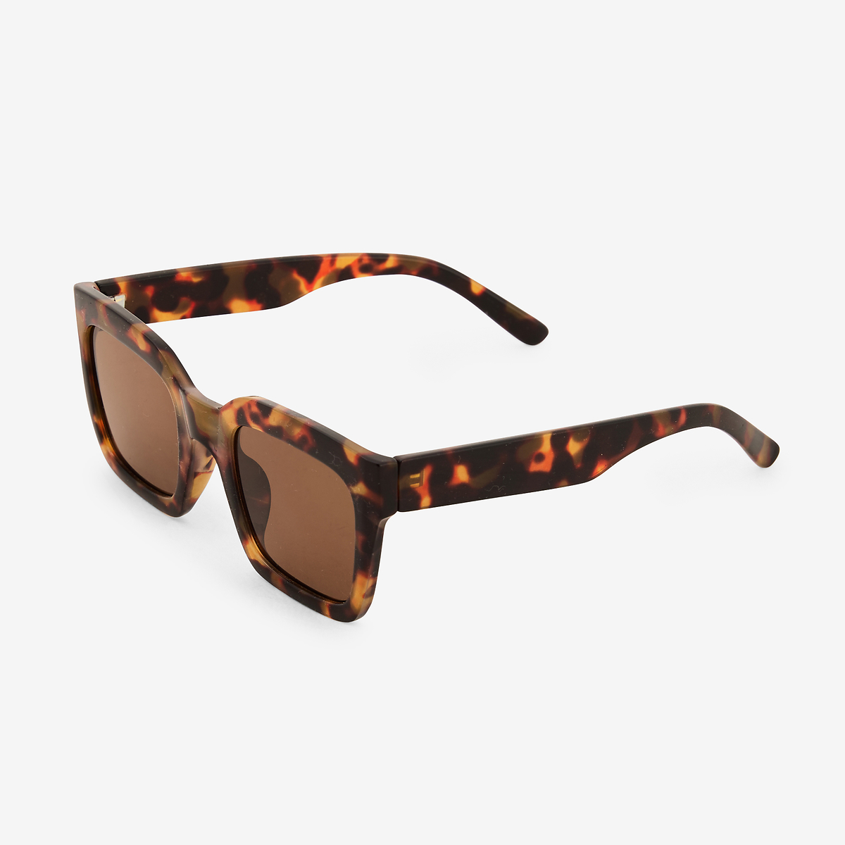 Lunettes de soleil marron écaille forme carrée - cat. UV3