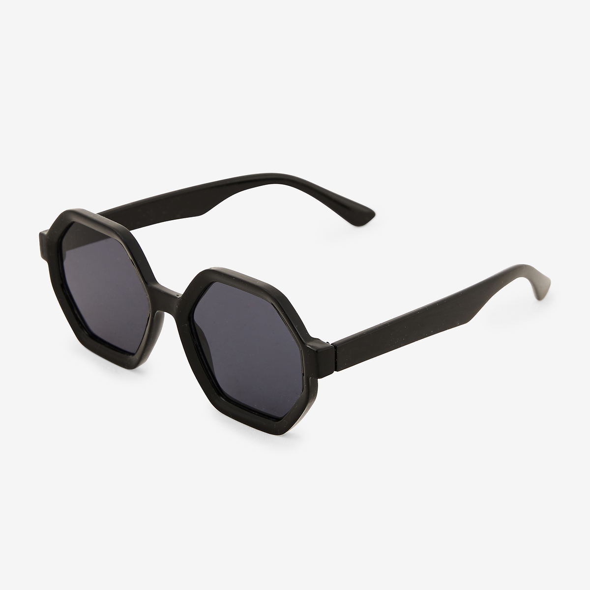 Lunettes de soleil noire forme octogonale