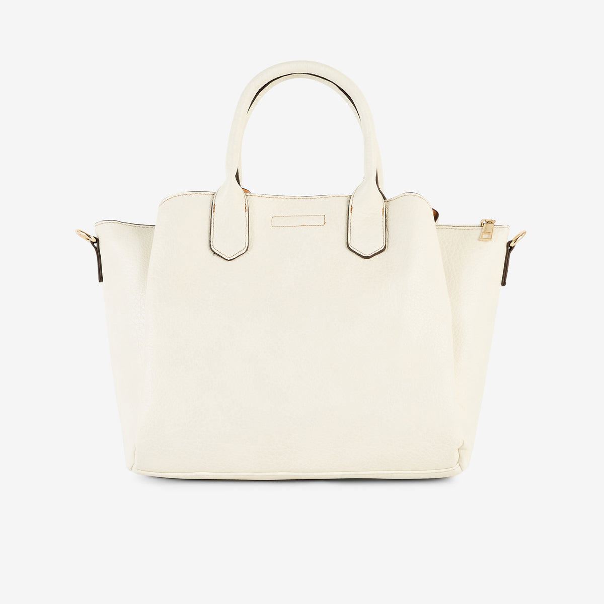 Sac à main écru avec breloque