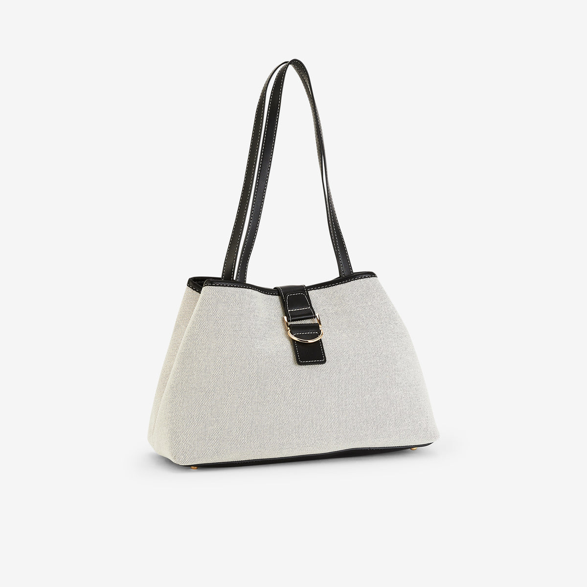 Sac trapèze porté épaule gris et noir