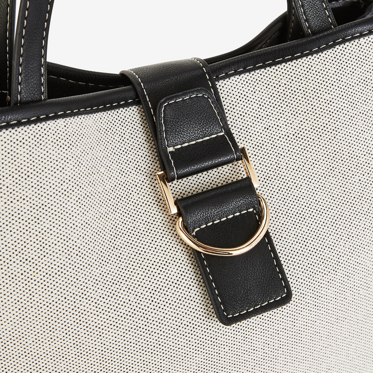 Sac trapèze porté épaule gris et noir