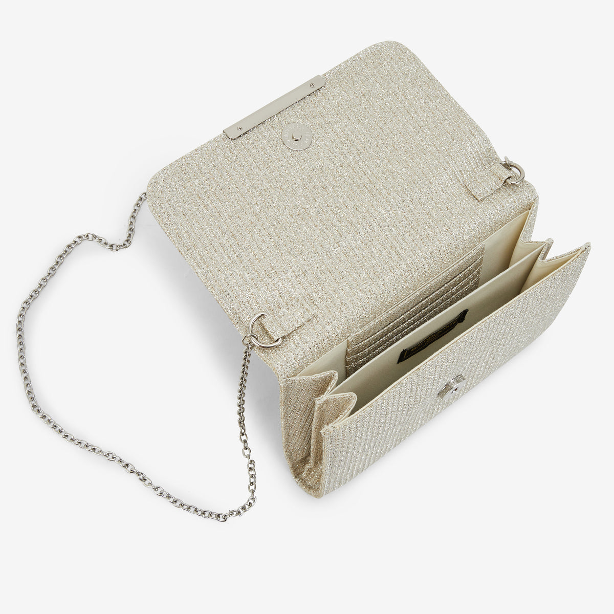 Pochette de soirée argentée