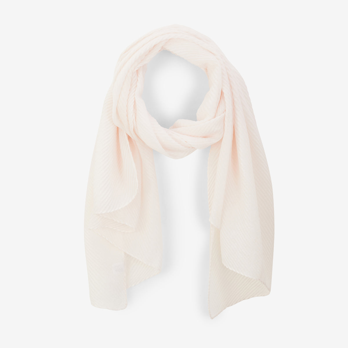 Foulard uni nude effet plissé