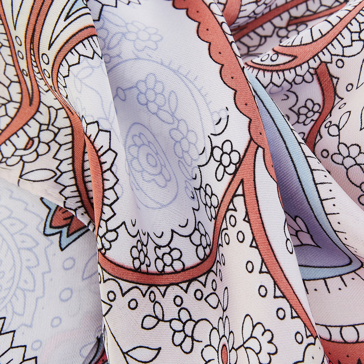 Foulard carré motif paisley