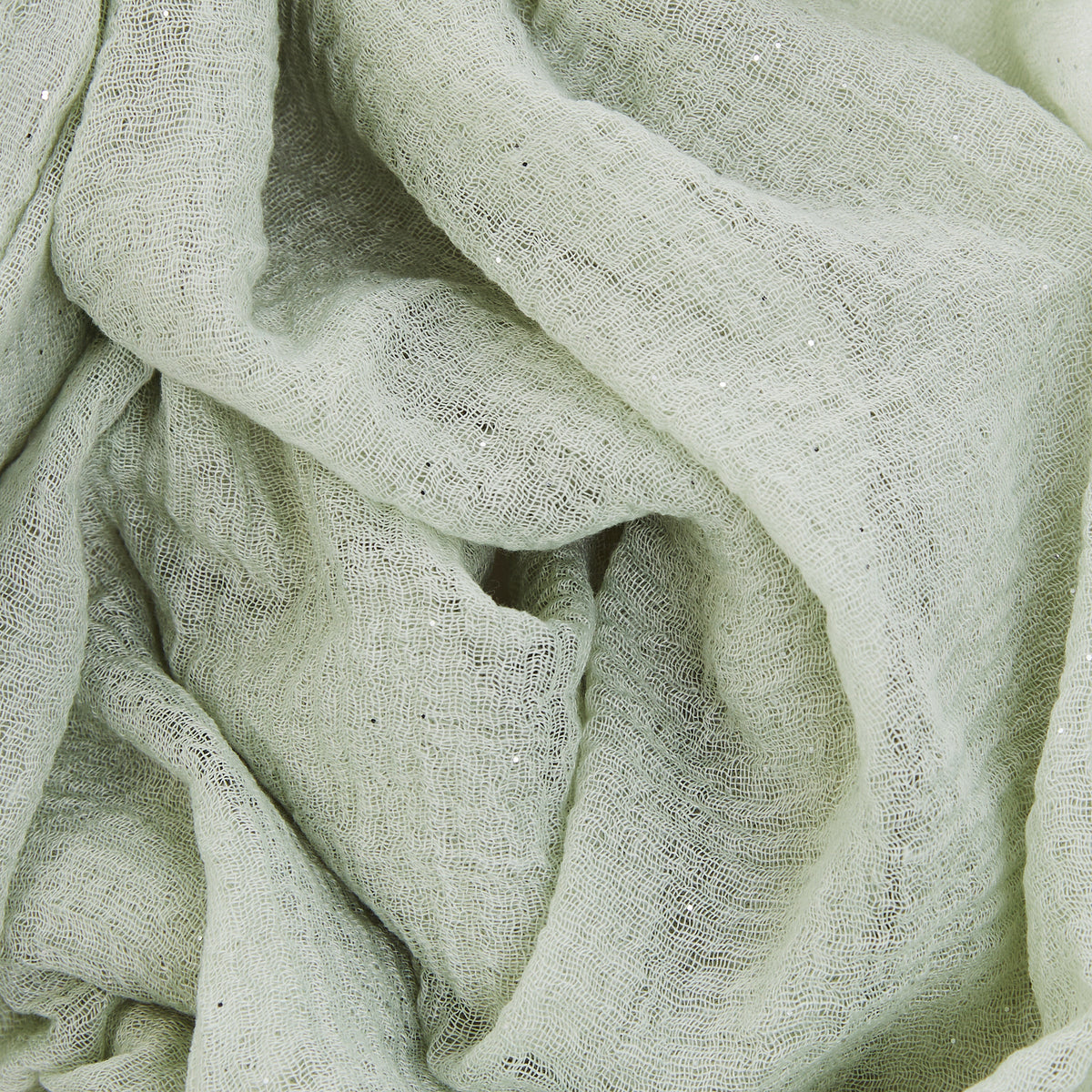 Foulard uni vert aqua et paillettes