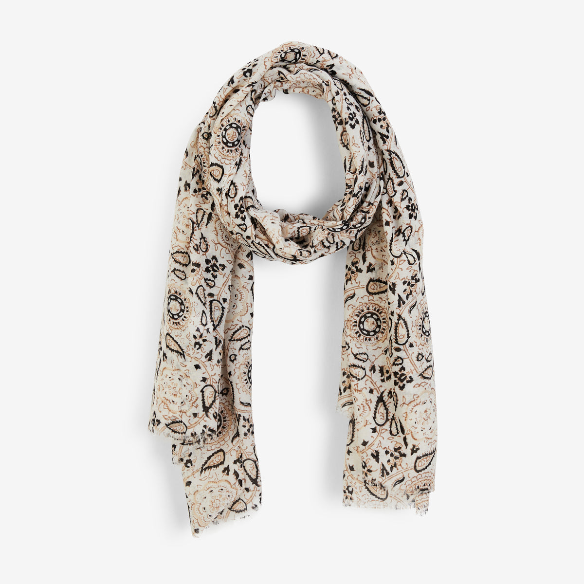 Foulard motif paisley et foil
