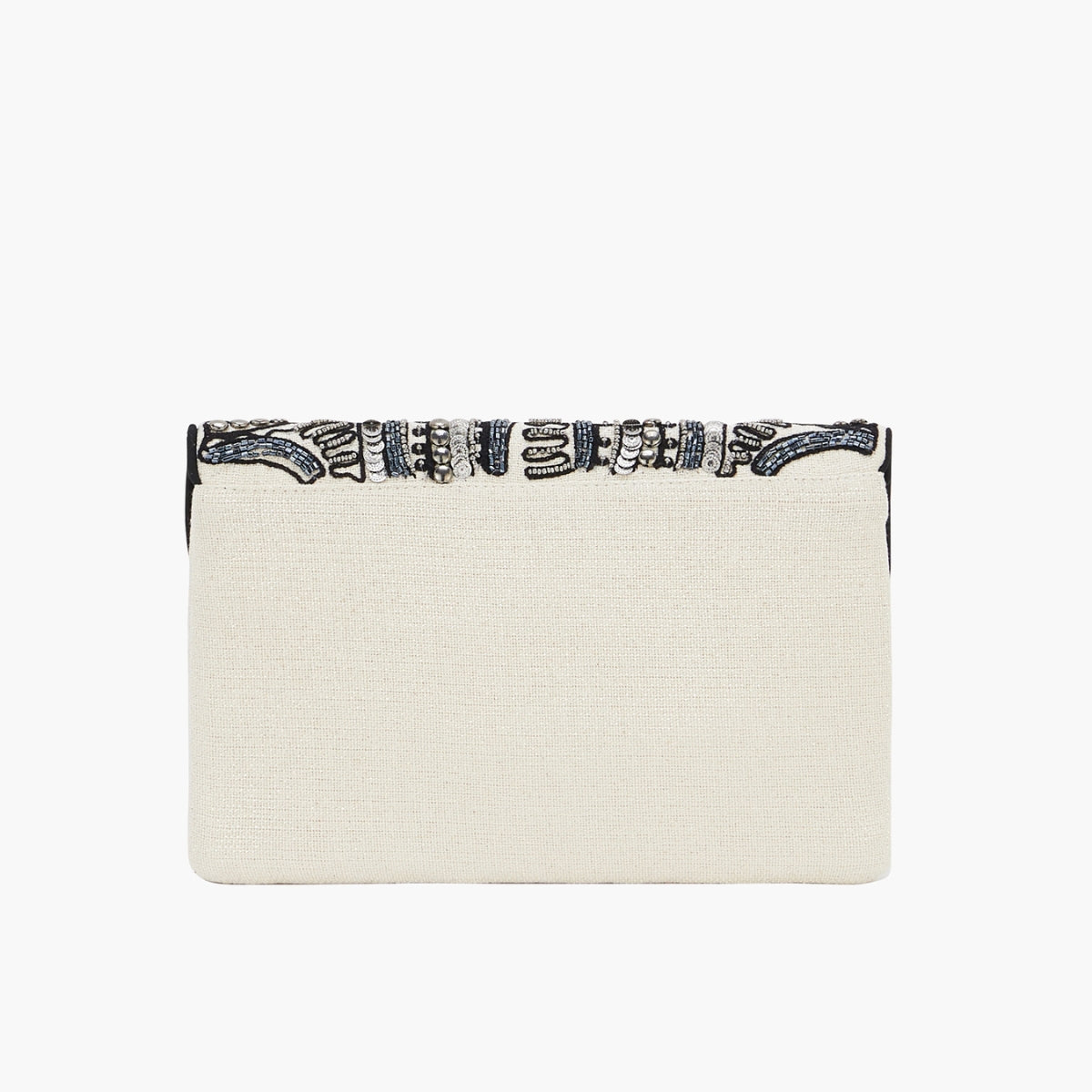 Pochette brodée perles et sequins