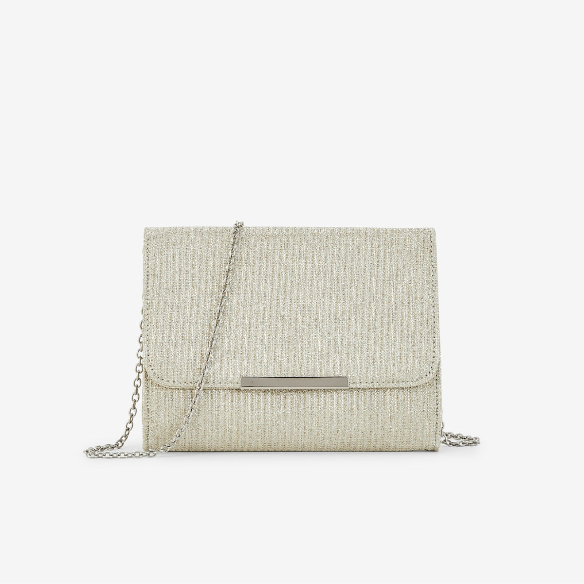 Pochette de soirée argentée