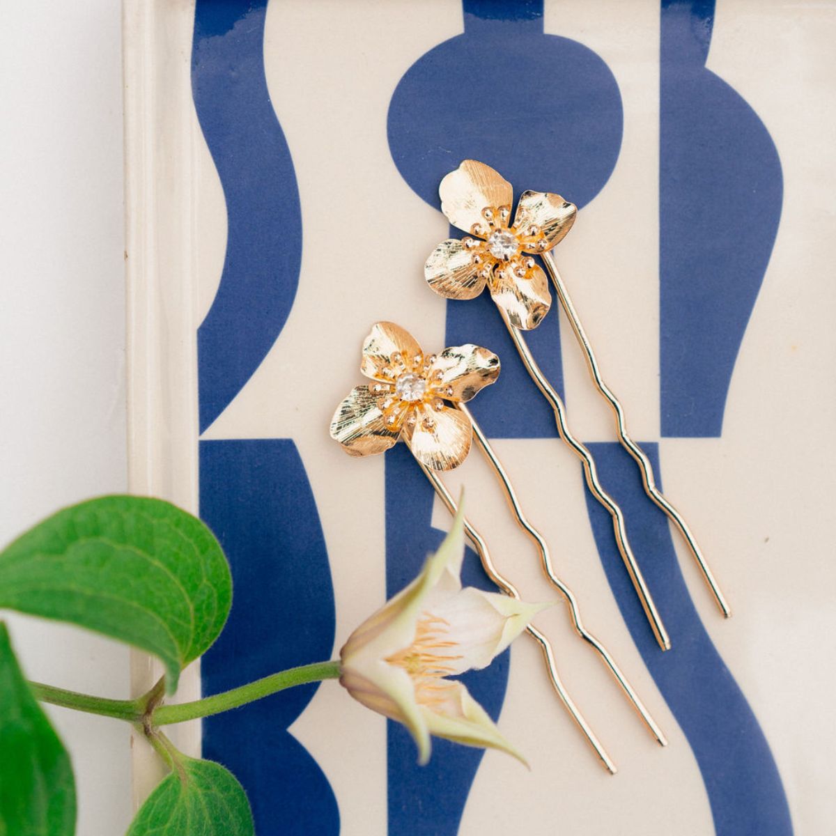Set de 2 épingles à cheveux fleurs