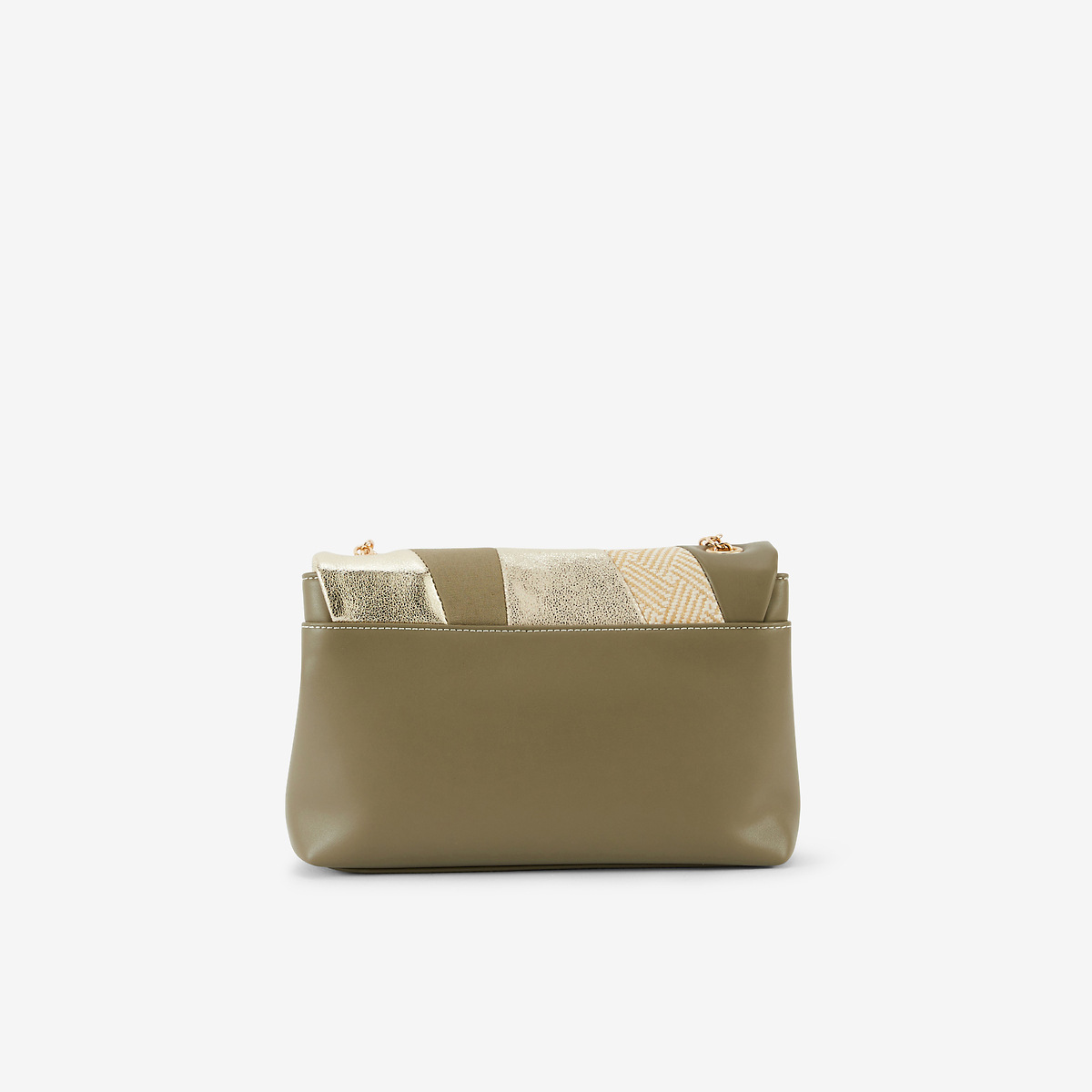 Sac à bandoulière patchwork kaki