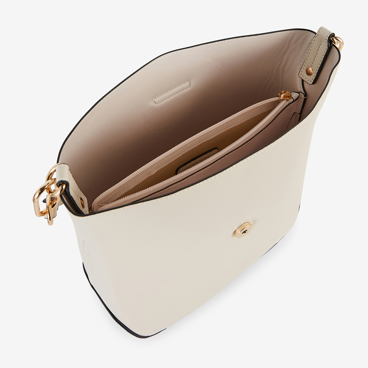 Sac hobo porté épaule écru