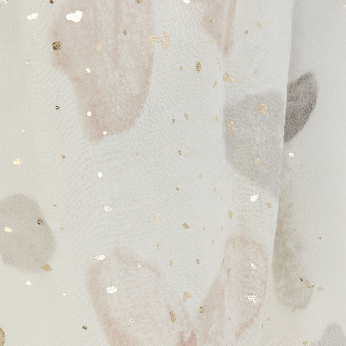 Foulard motifs fleurs rose et ivoire