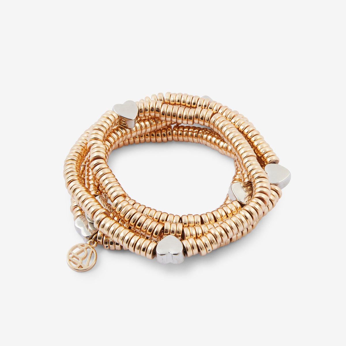 Collier 2 en 1 perles fantaisie doré